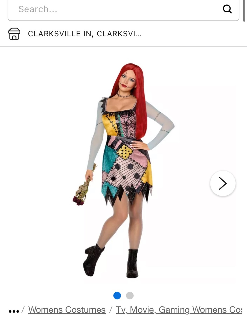 Adult Bling Sally Costume - The Nightmare Before Christmas